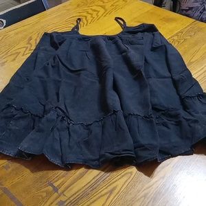 LACAUSA WOMENS DRESS SMALL COTTON Casual Party  Summer BLACK NEW Anthropologie